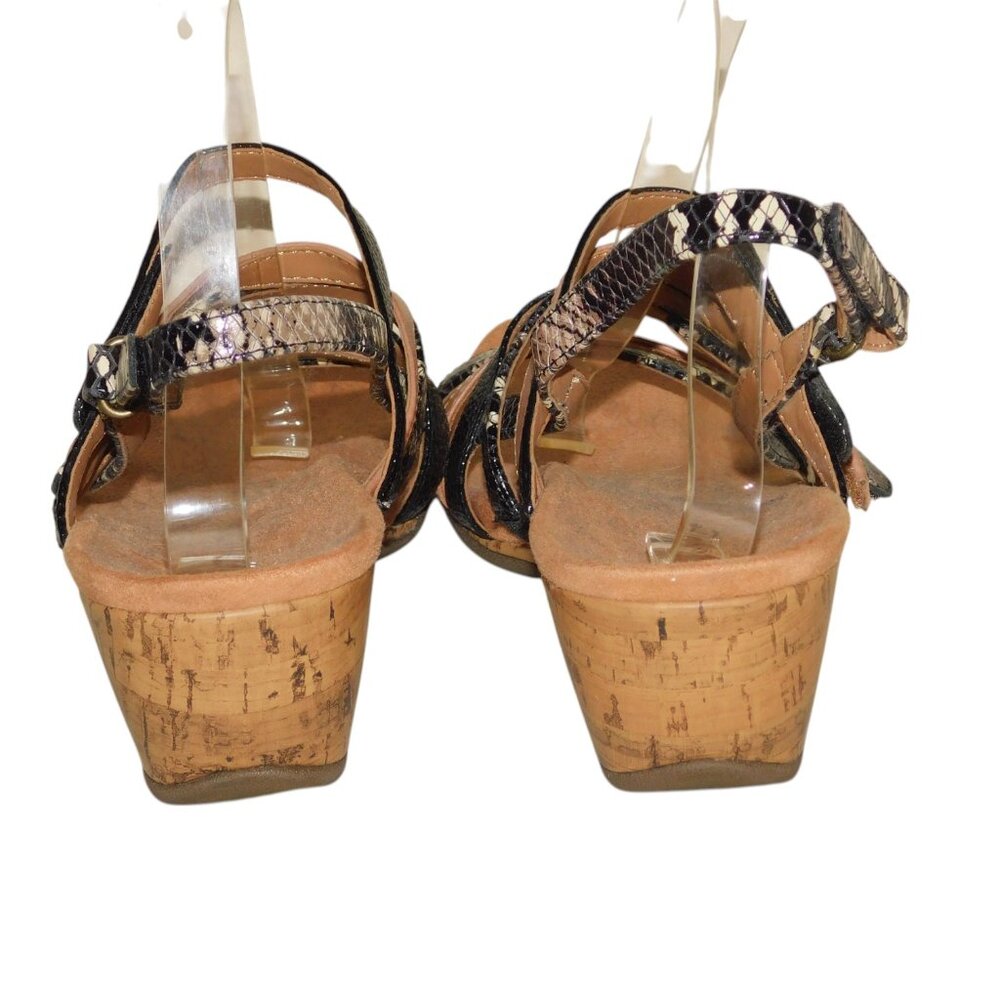 Vionic Tess Snakeskin Embossed Multi Strappy Leat… - image 4